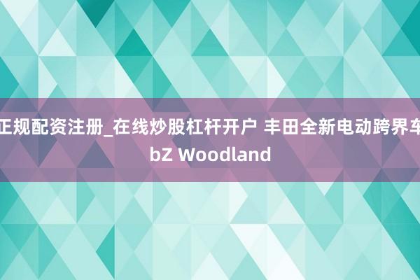 正规配资注册_在线炒股杠杆开户 丰田全新电动跨界车bZ Woodland